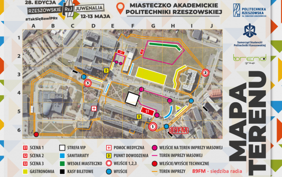 Mapa terenu Juwenaliów